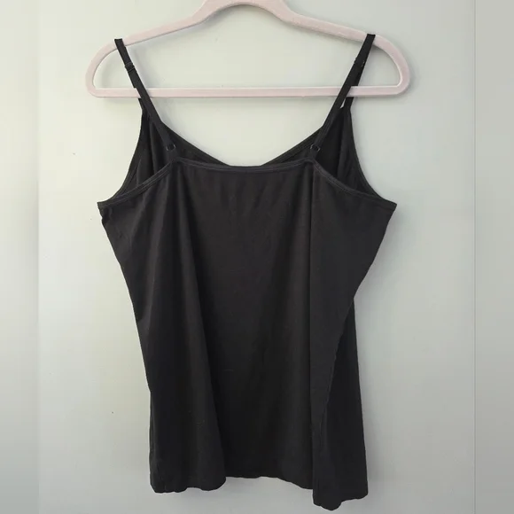 Boutique Size 1X Black modal cotton/spandex sleeveless tank top Camisole - Picture 4 of 5